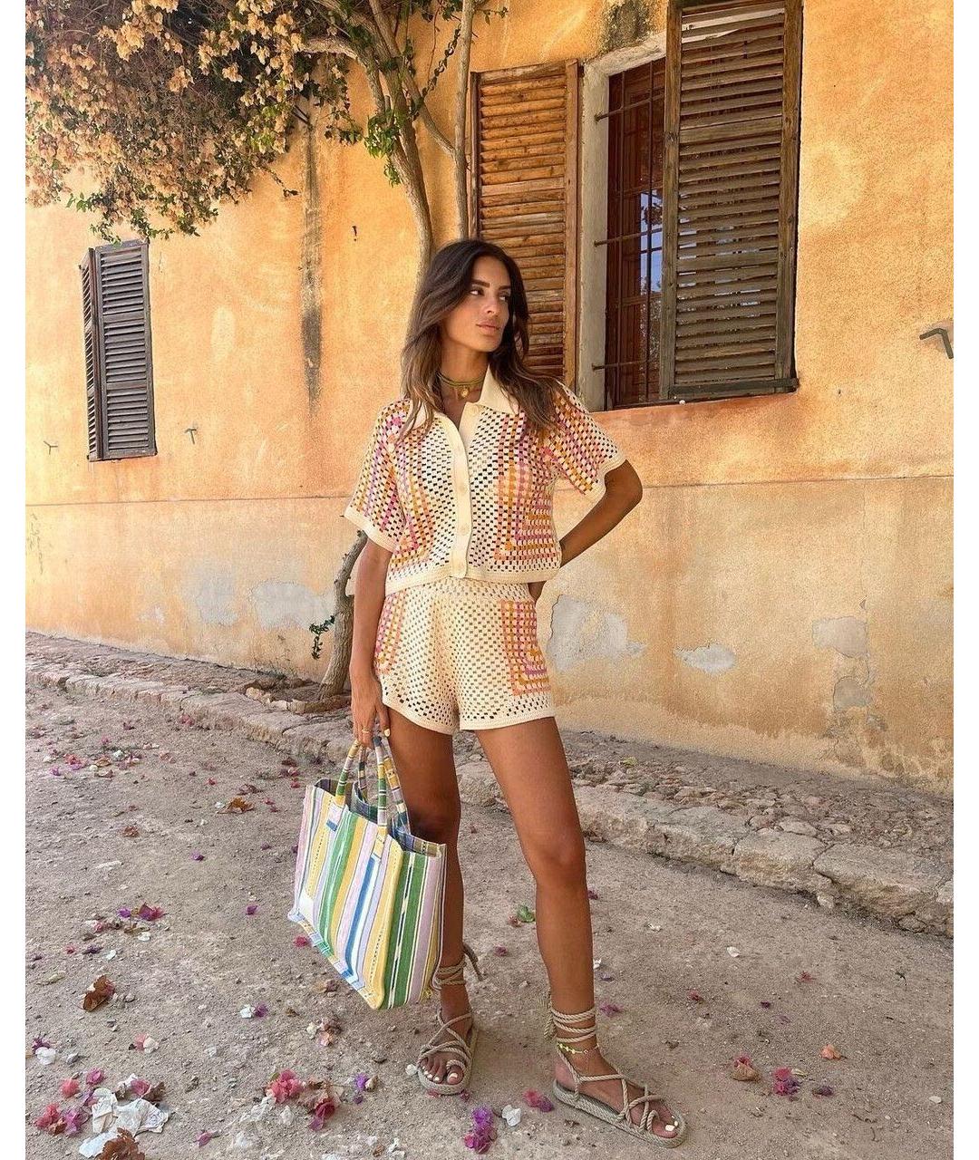 SANDRO Мульти вискозные шорты, фото 4