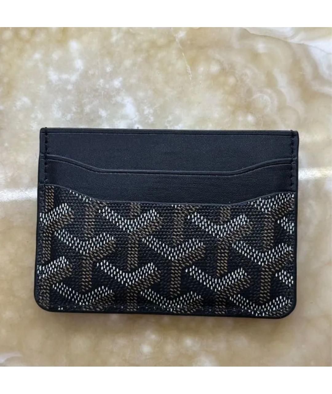 GOYARD Черный кожаный кардхолдер, фото 2