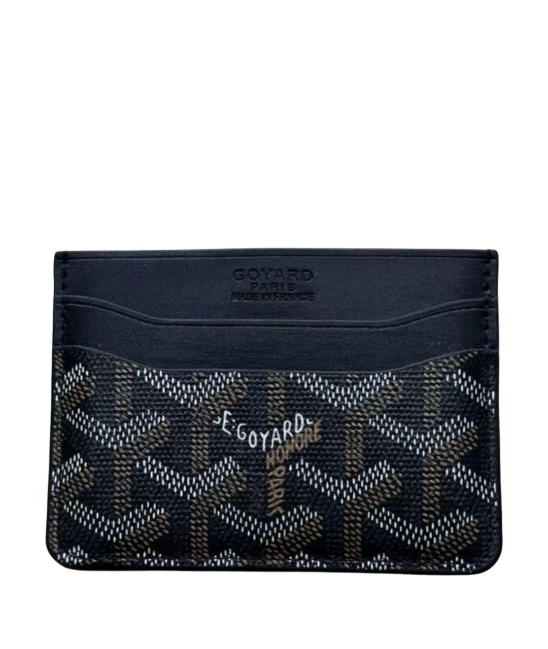 GOYARD Черный кожаный кардхолдер, фото 1