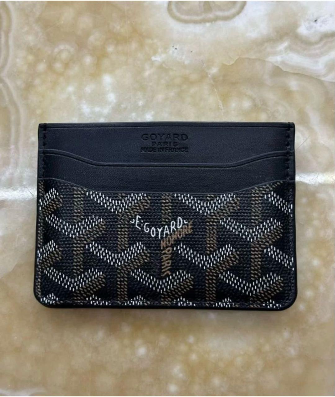 GOYARD Черный кожаный кардхолдер, фото 4