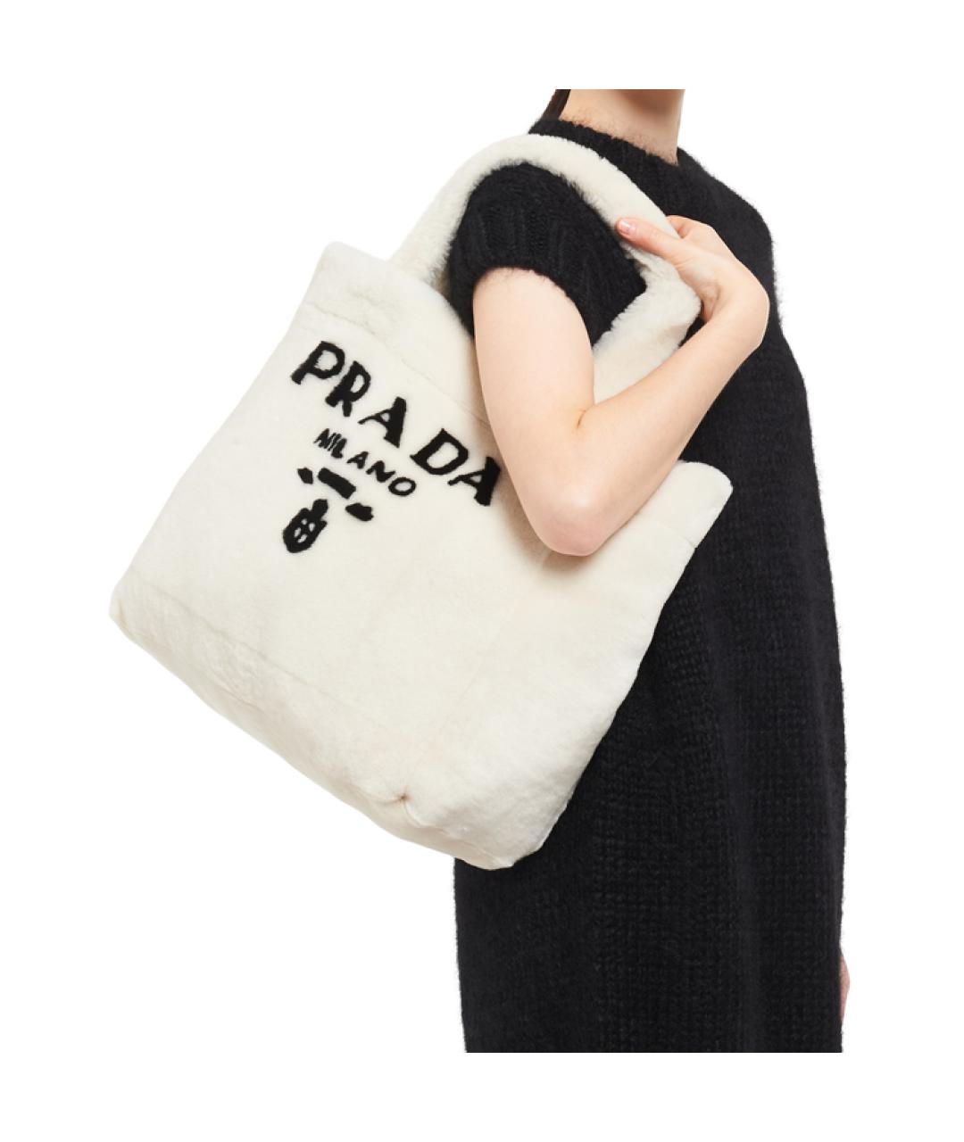 PRADA Белая сумка через плечо, фото 5