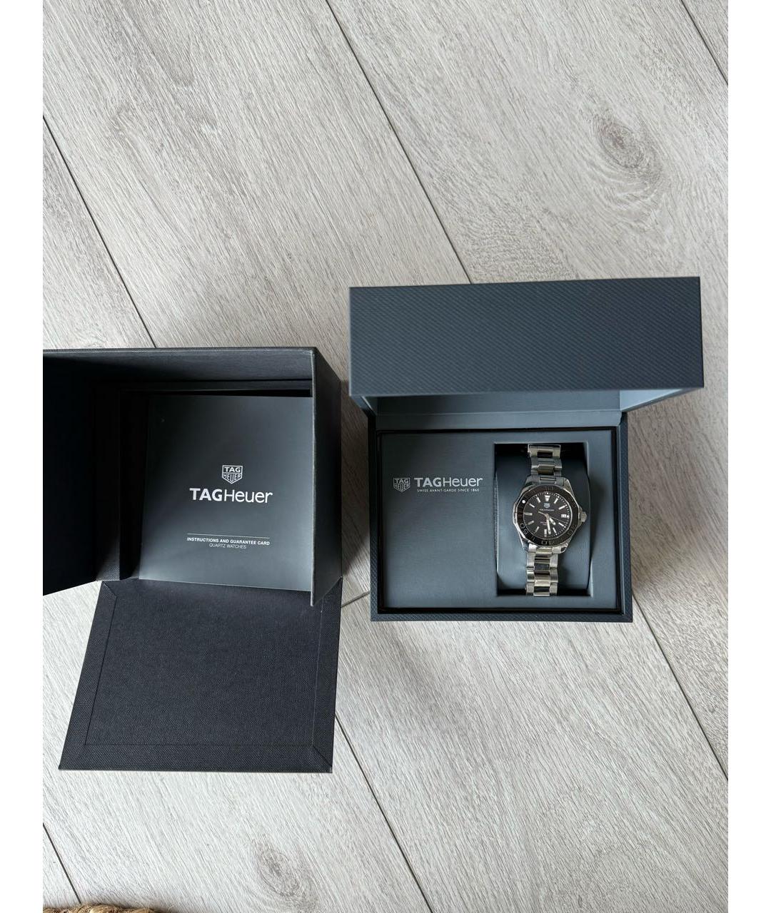 TAG HEUER Серебряные металлические часы, фото 2