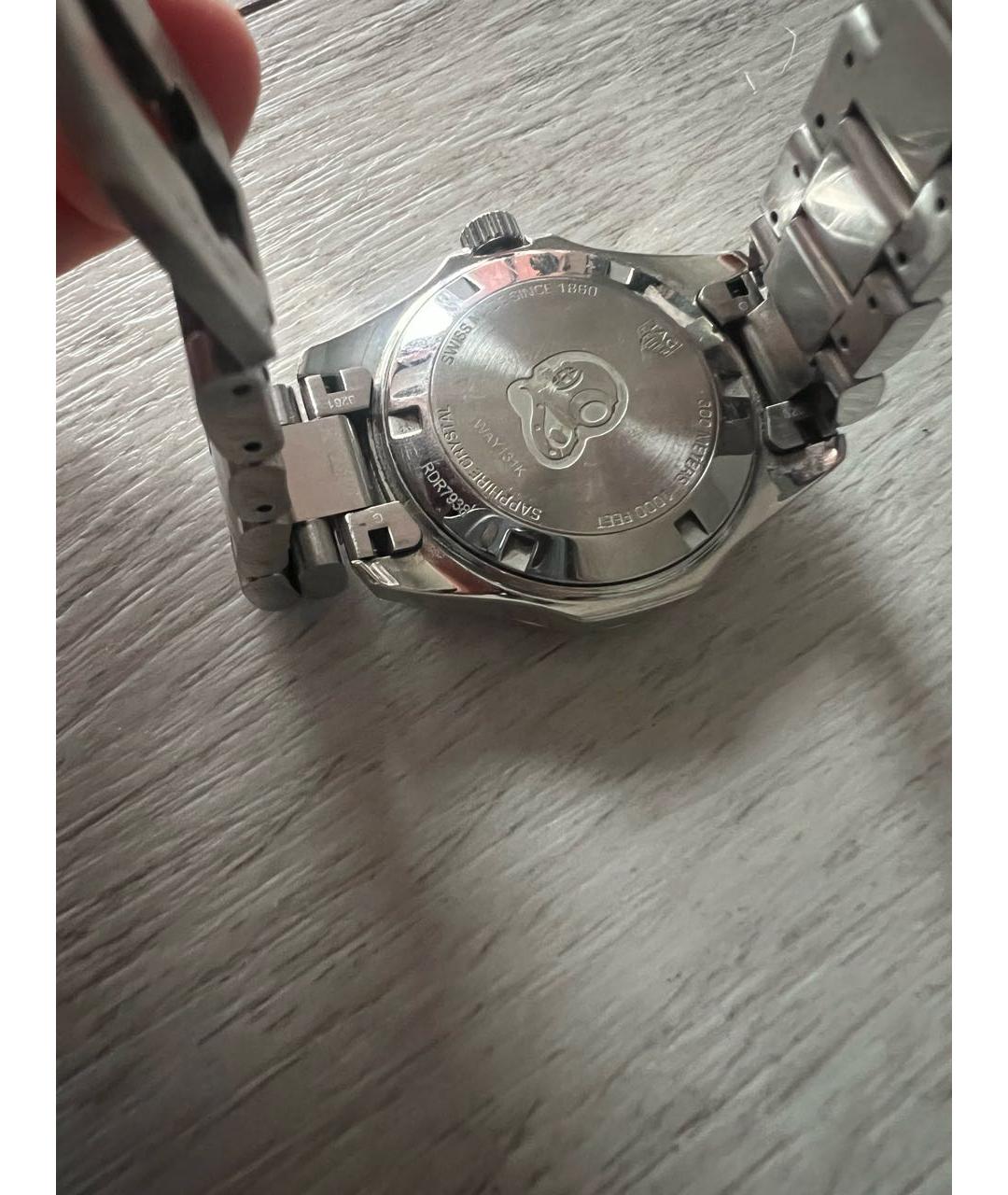 TAG HEUER Серебряные металлические часы, фото 3