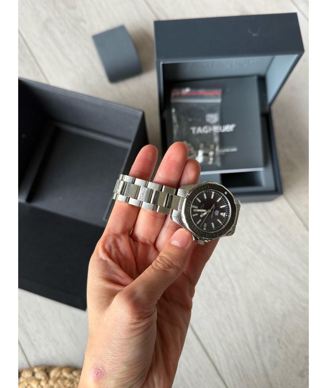 TAG HEUER Серебряные металлические часы, фото 6