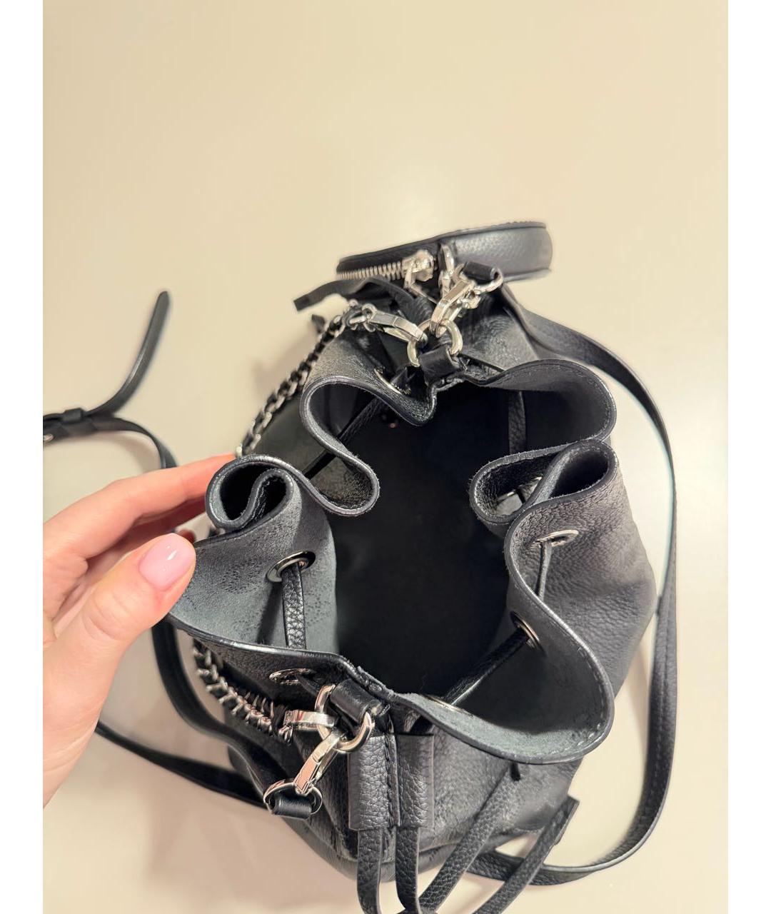 LOUIS VUITTON Черная кожаная сумка через плечо, фото 4