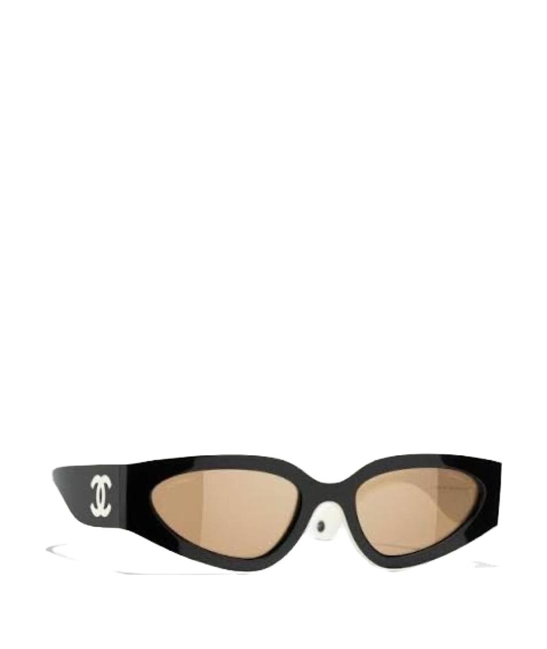 CHANEL Черные пластиковые солнцезащитные очки, фото 1