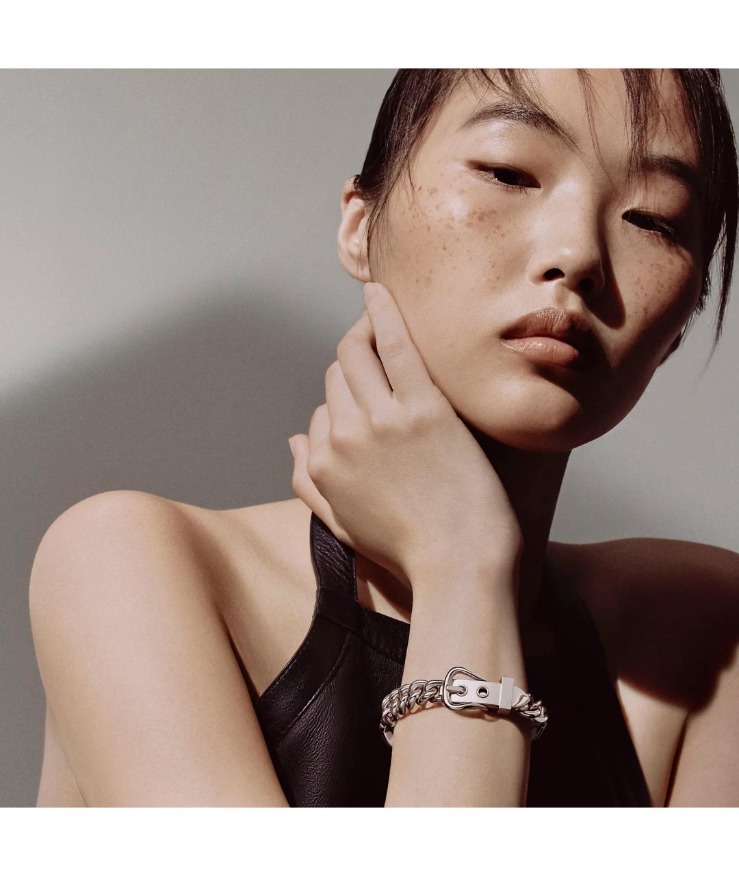 HERMES Серебрянный серебряный браслет, фото 3