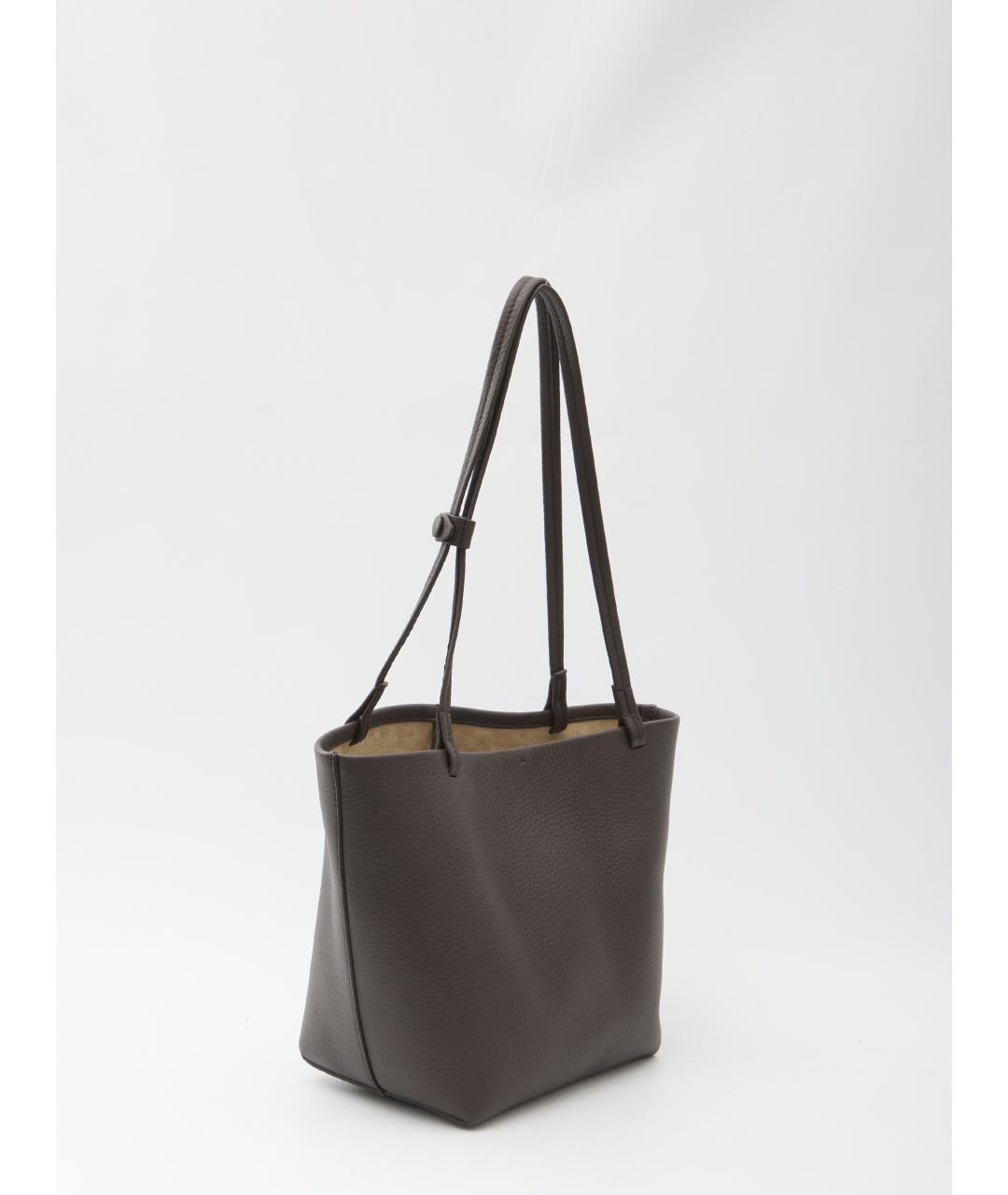 THE ROW Коричневая кожаная сумка тоут, фото 2