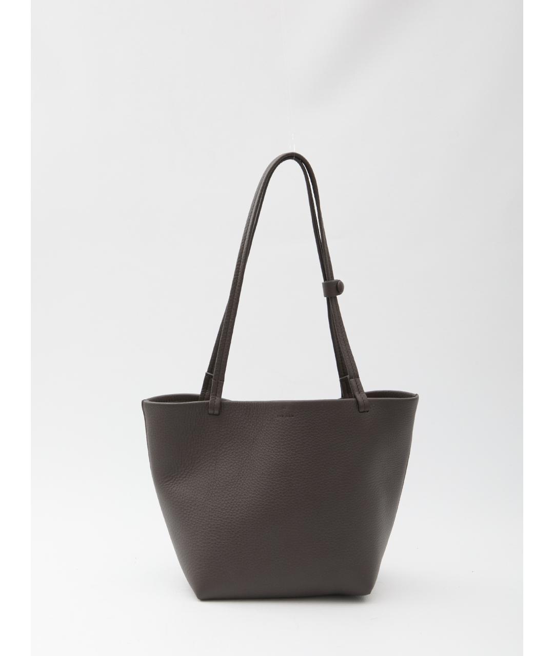 THE ROW Коричневая кожаная сумка тоут, фото 5