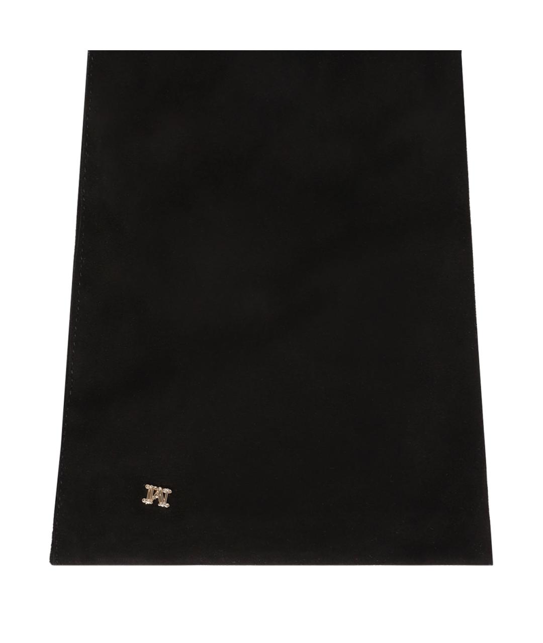 MAX MARA Черные кожаные перчатки, фото 3