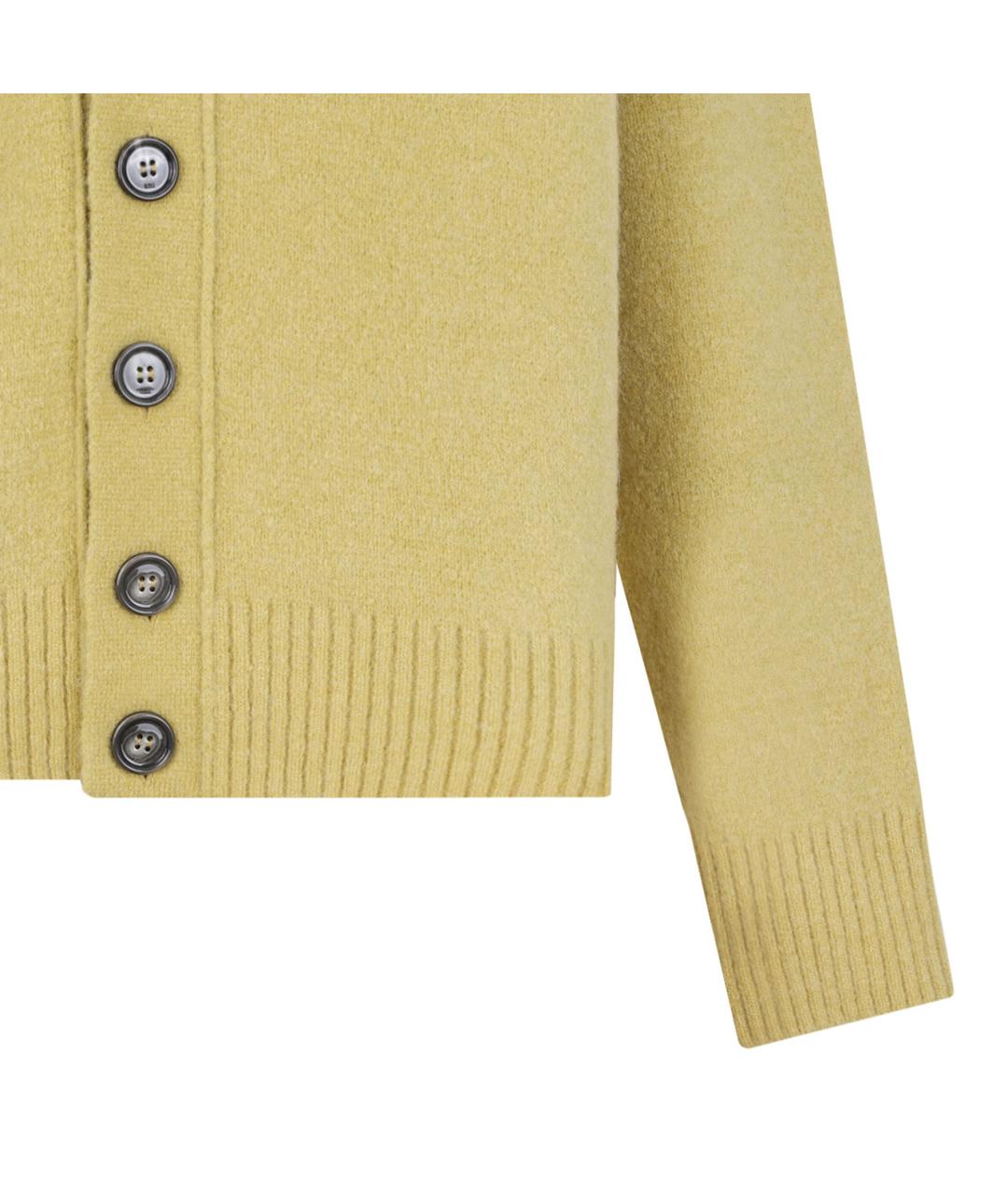 Ami Paris Желтый шерстяной джемпер / свитер, фото 4