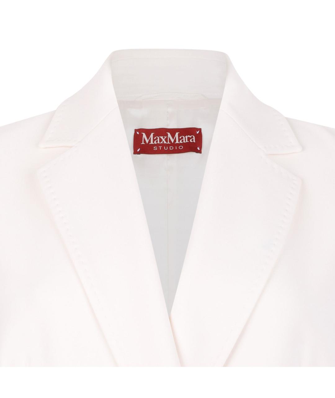 MAX MARA STUDIO Бежевый ацетатный жилет, фото 3