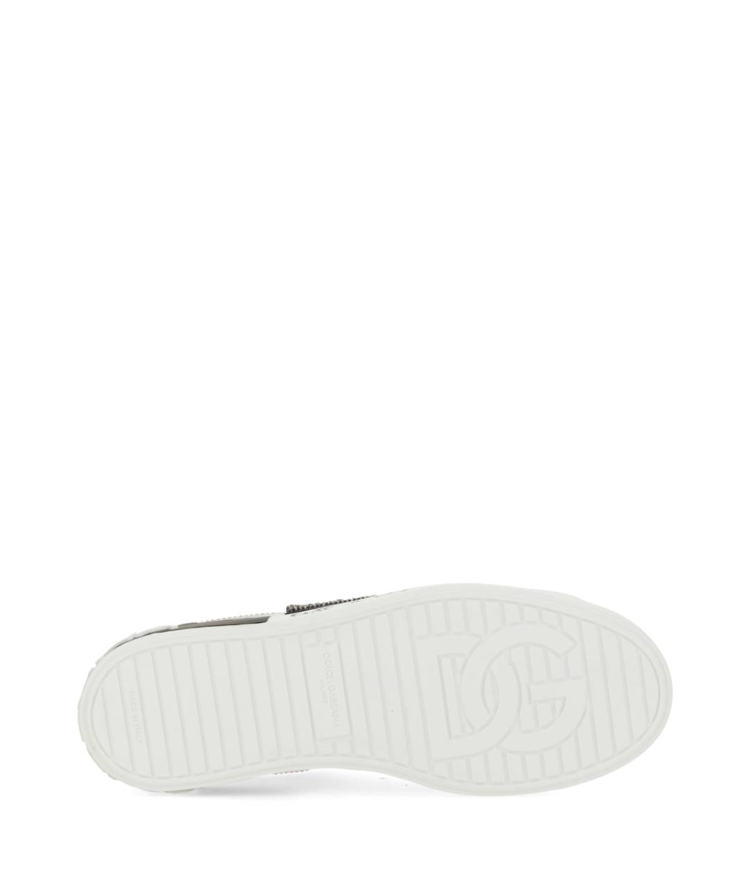 DOLCE&GABBANA Белые кожаные низкие кроссовки / кеды, фото 5