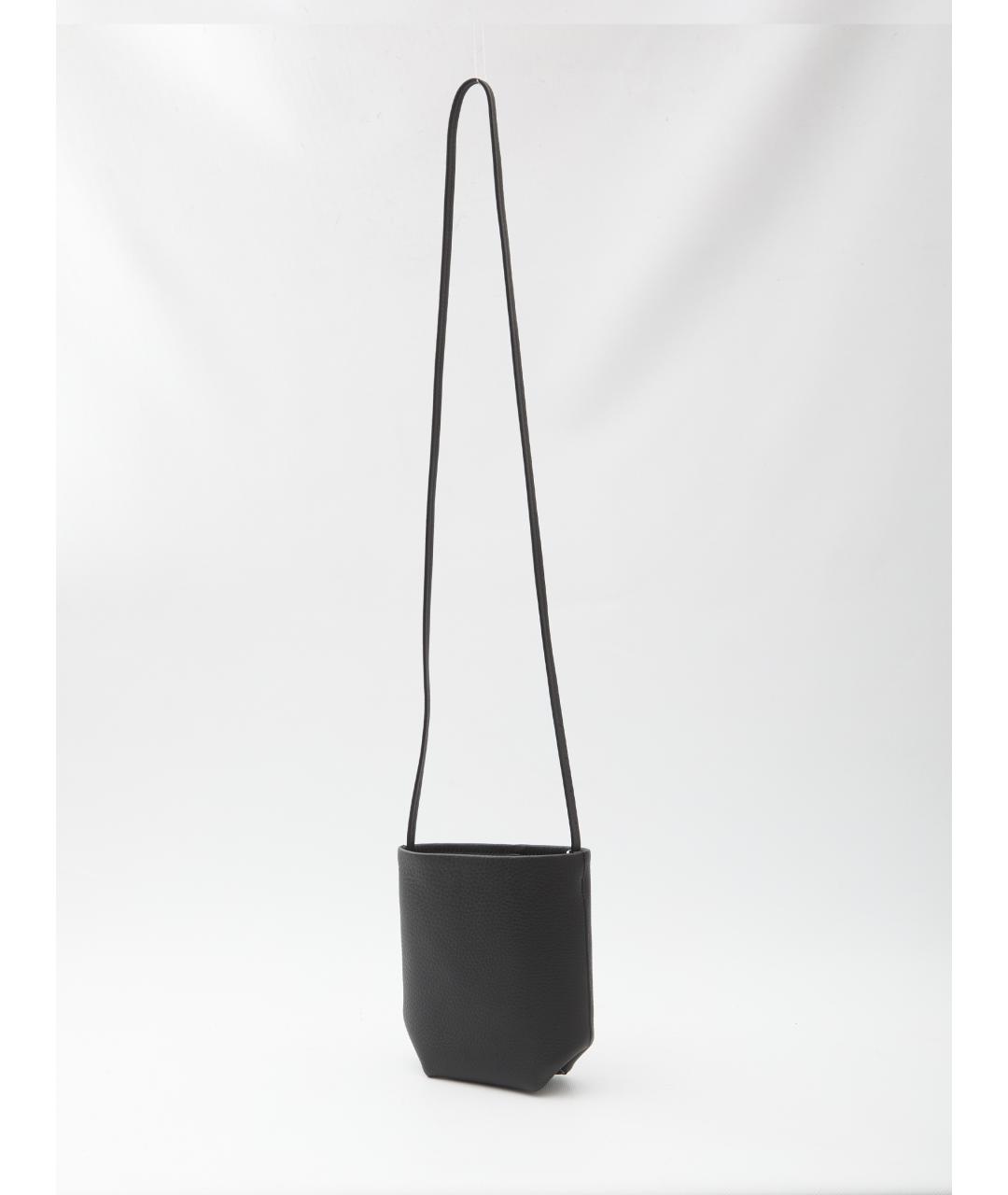 THE ROW Черная кожаная сумка через плечо, фото 2