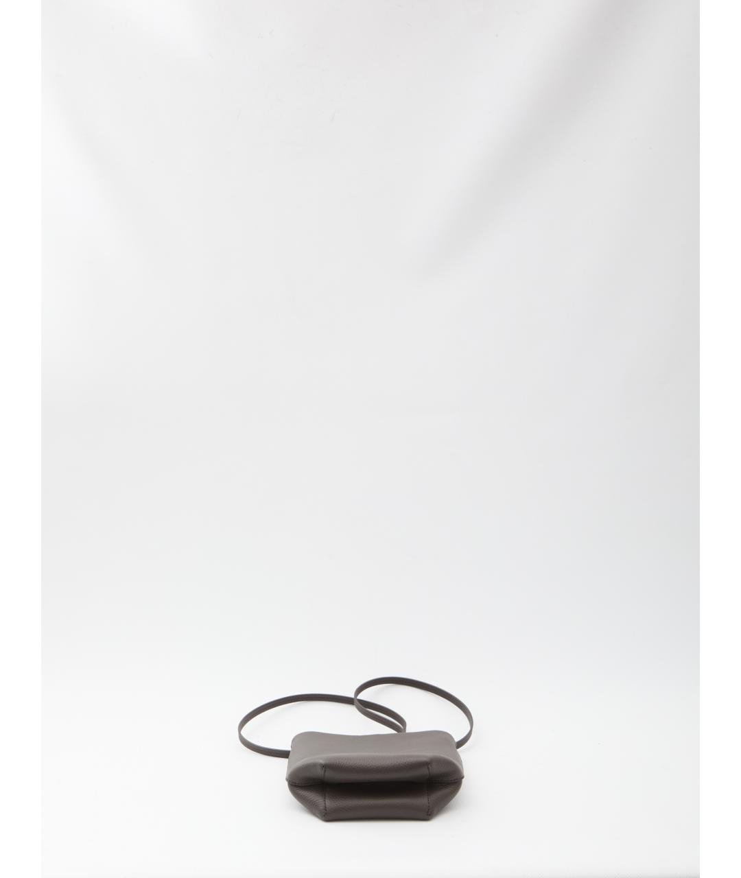 THE ROW Коричневая кожаная сумка через плечо, фото 3