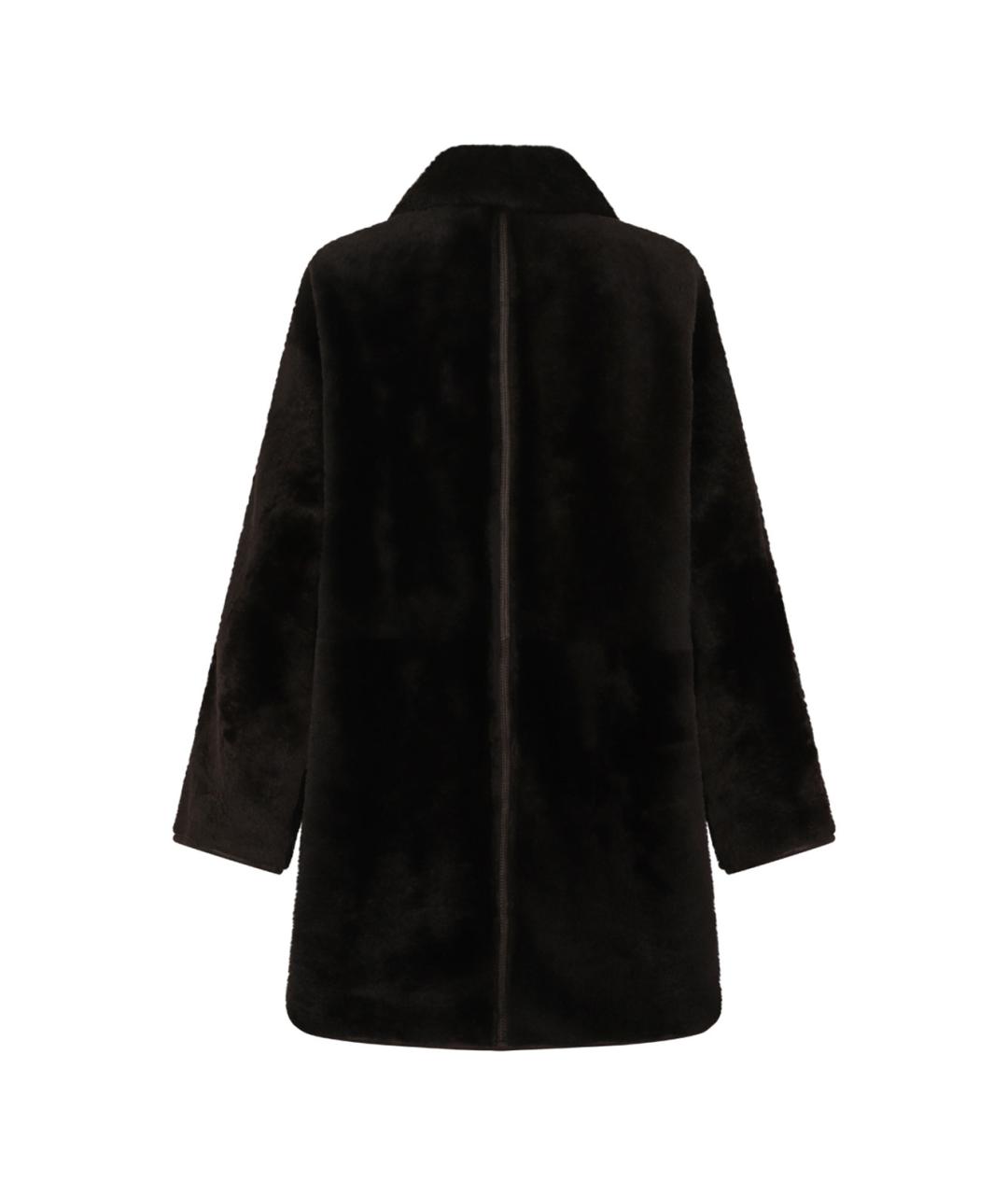 MAX MARA Коричневая кожаная дубленка, фото 2