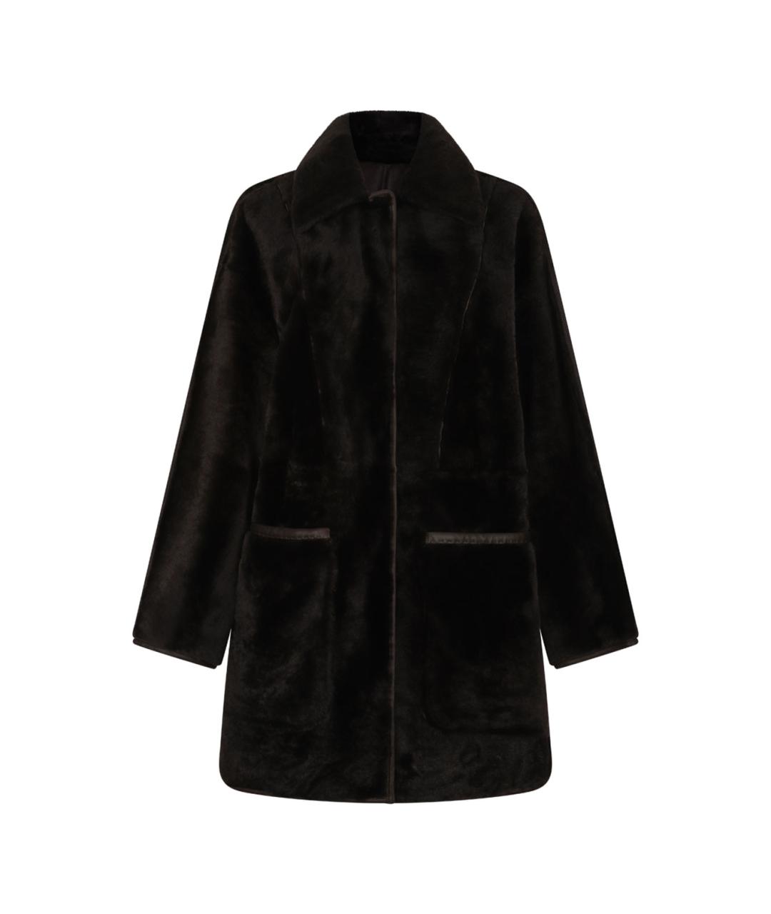 MAX MARA Коричневая кожаная дубленка, фото 1