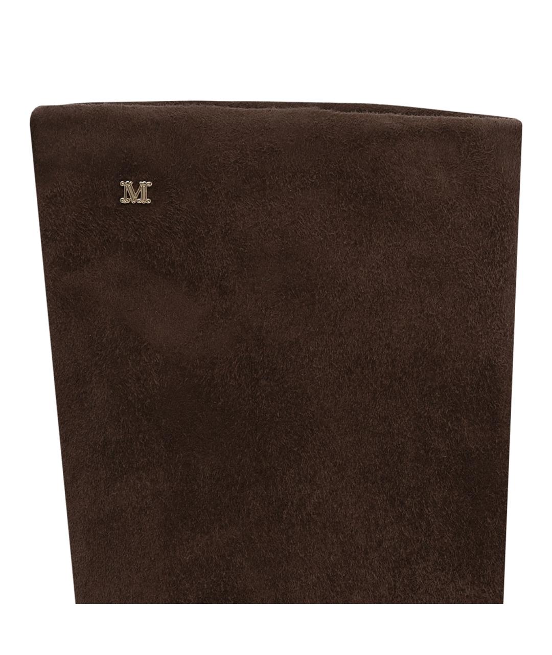 MAX MARA Коричневые кожаные перчатки, фото 3