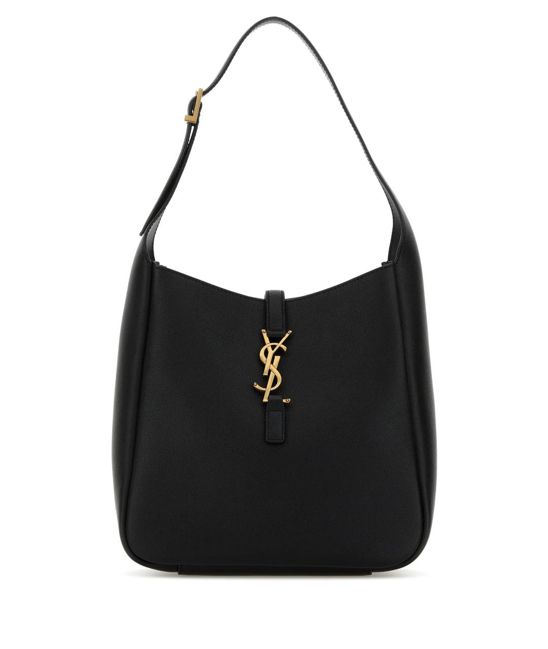 SAINT LAURENT Черная кожаная сумка через плечо, фото 1