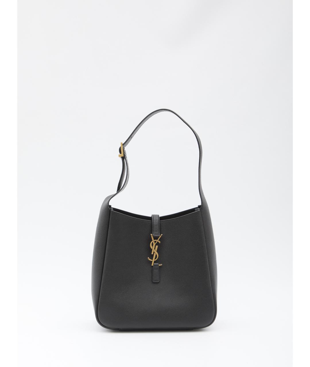 SAINT LAURENT Черная кожаная сумка через плечо, фото 2