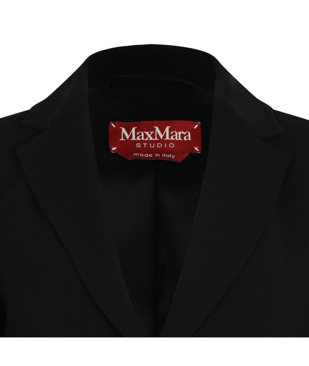 MAX MARA STUDIO Черный ацетатный жакет/пиджак, фото 3