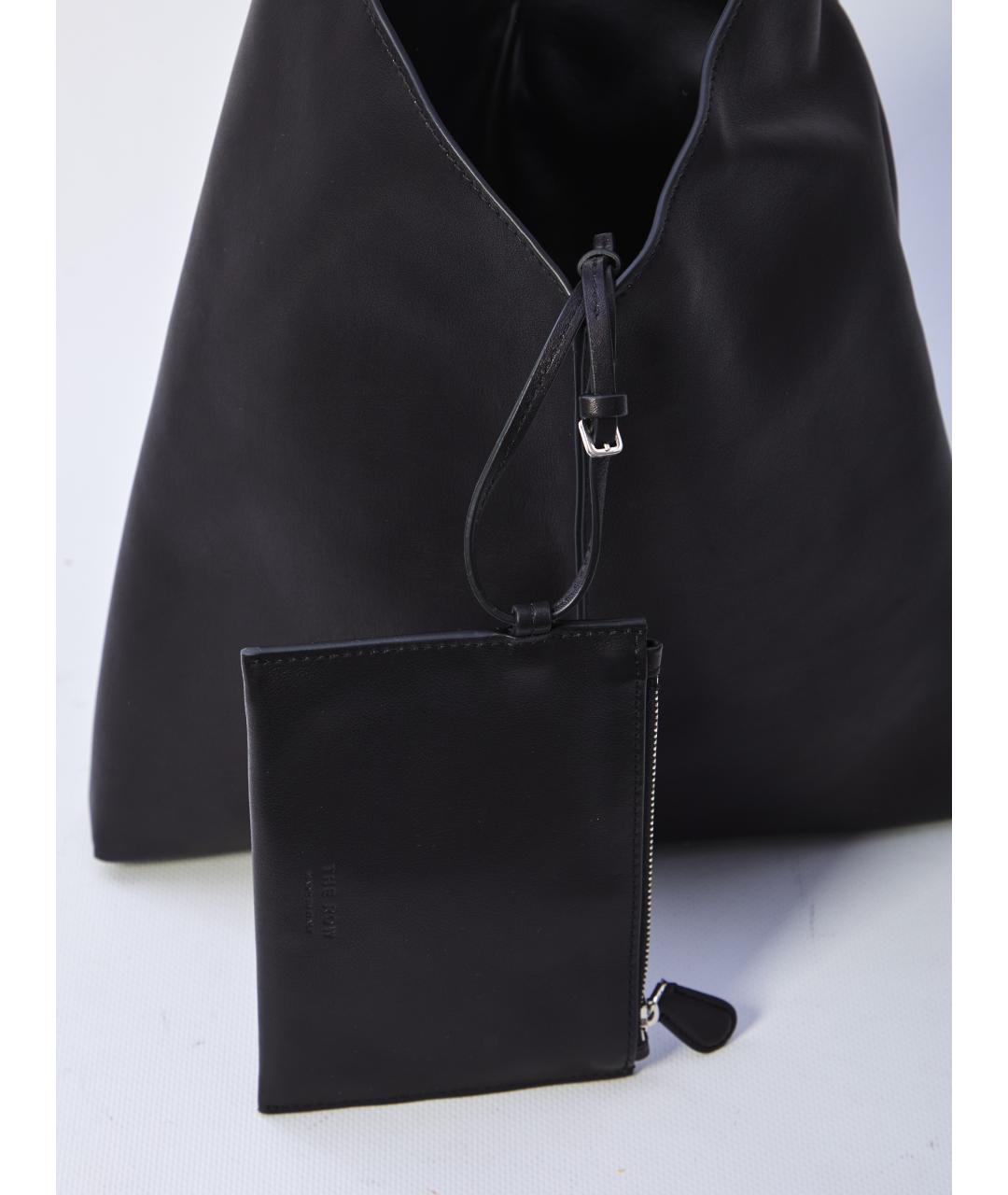 THE ROW Черная кожаная сумка через плечо, фото 4