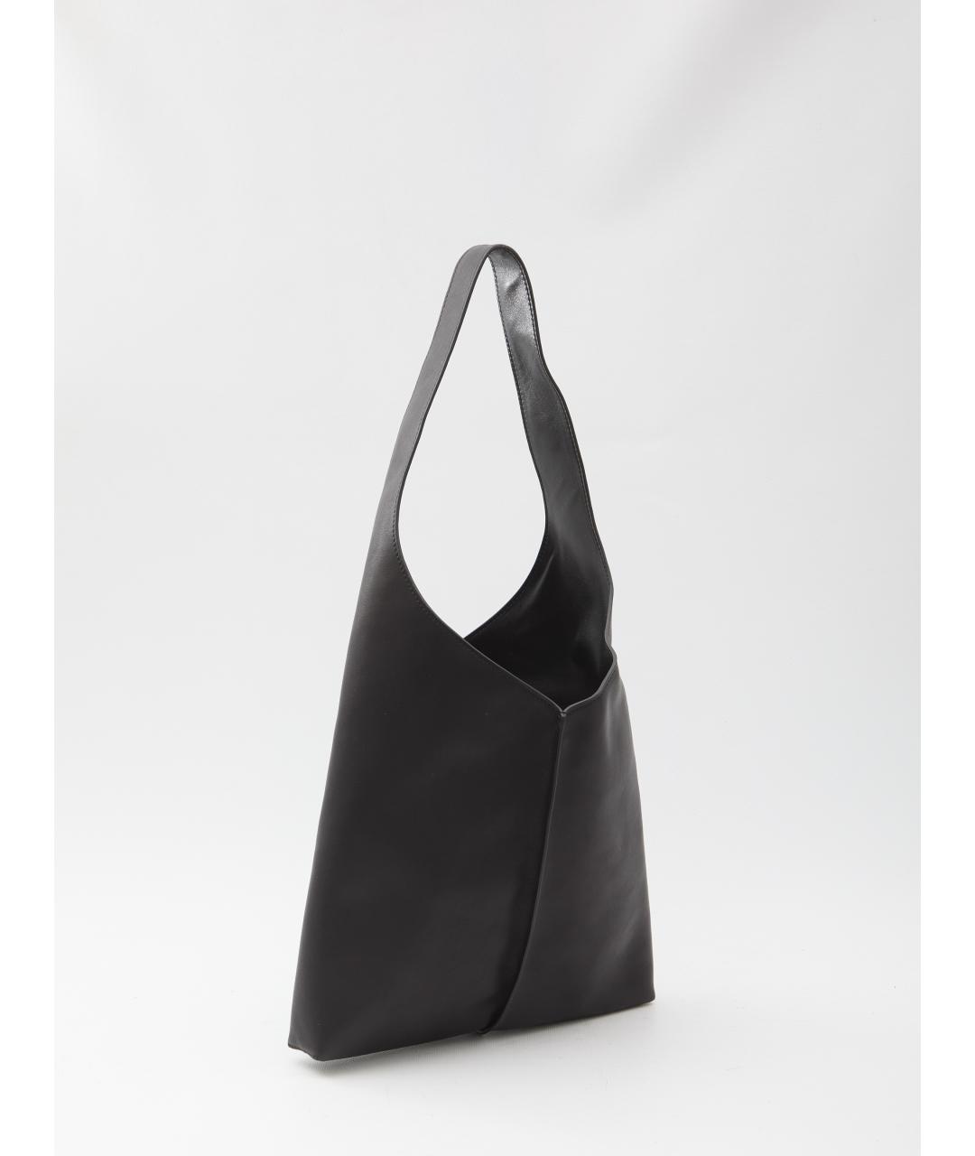 THE ROW Черная кожаная сумка через плечо, фото 2