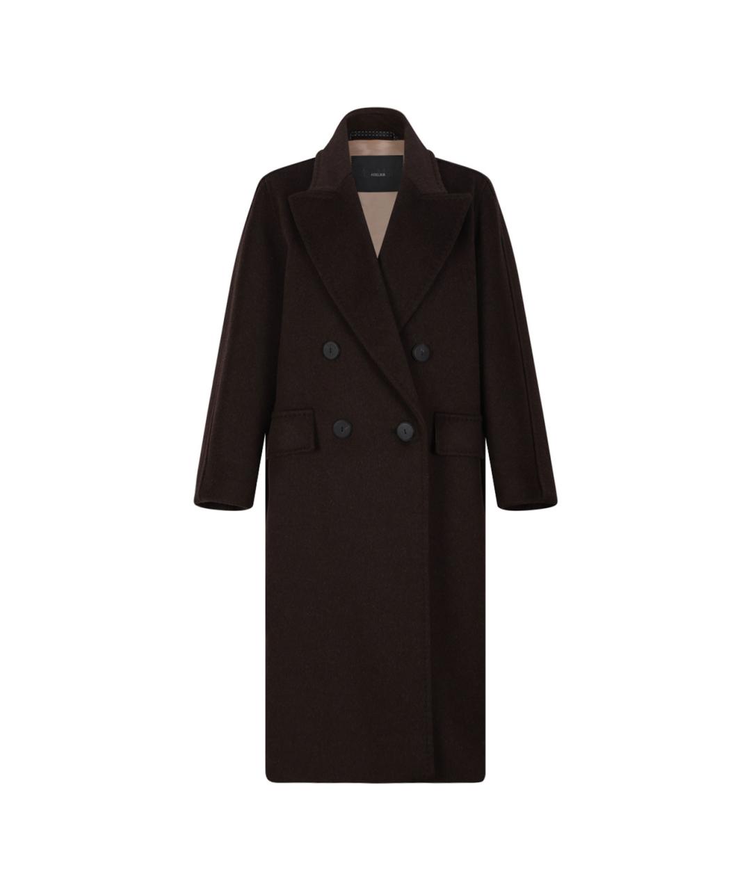 MAX MARA Коричневое кашемировое пальто, фото 1