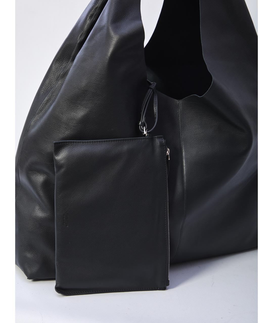 THE ROW Темно-синяя кожаная сумка через плечо, фото 4