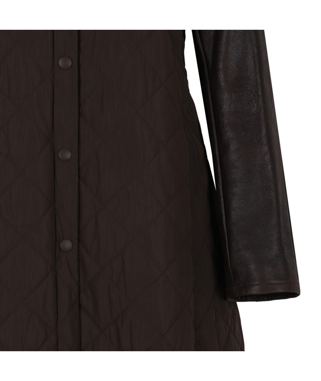 MAX MARA Коричневое полиамидовое пальто, фото 4