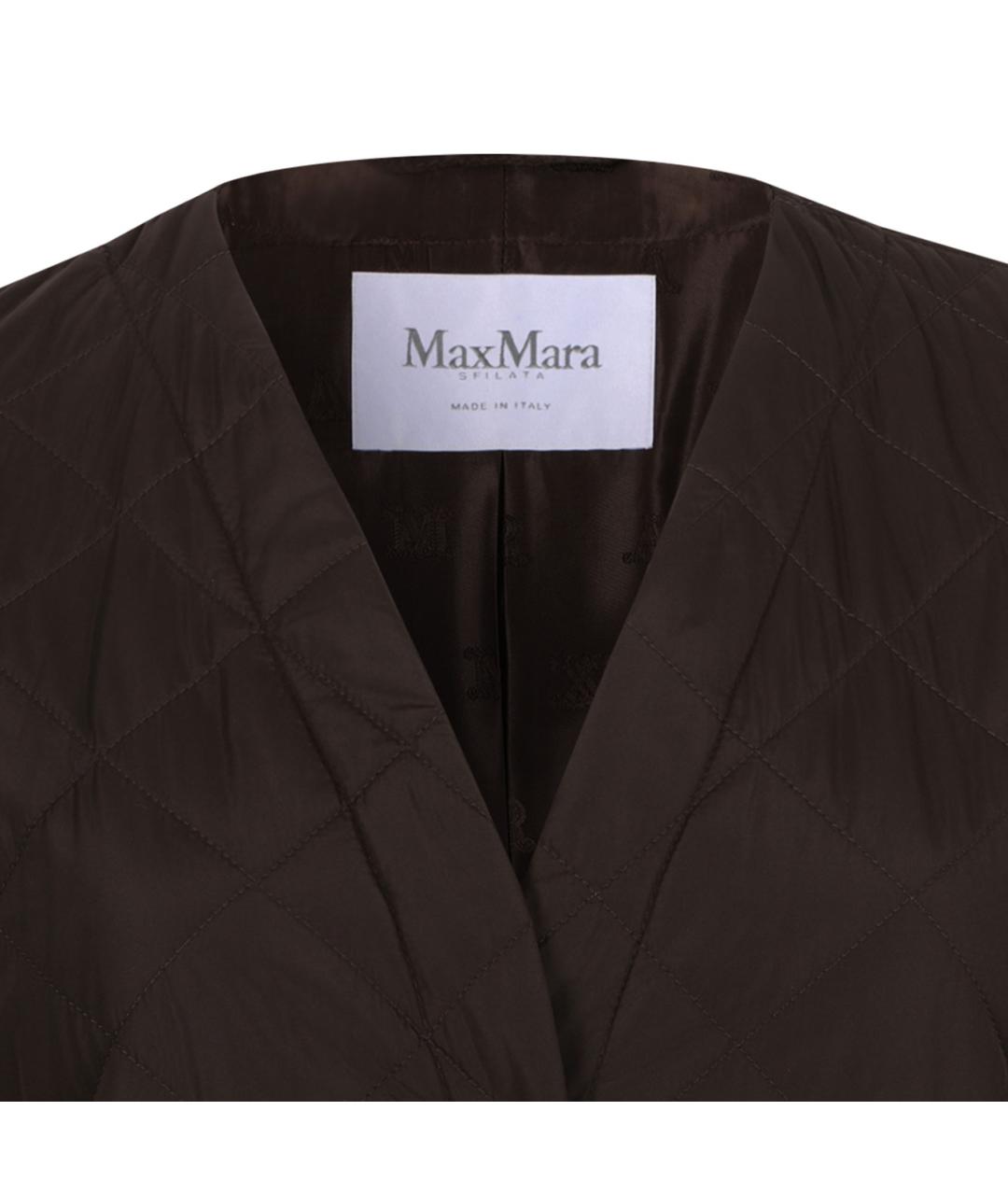 MAX MARA Коричневое полиамидовое пальто, фото 3