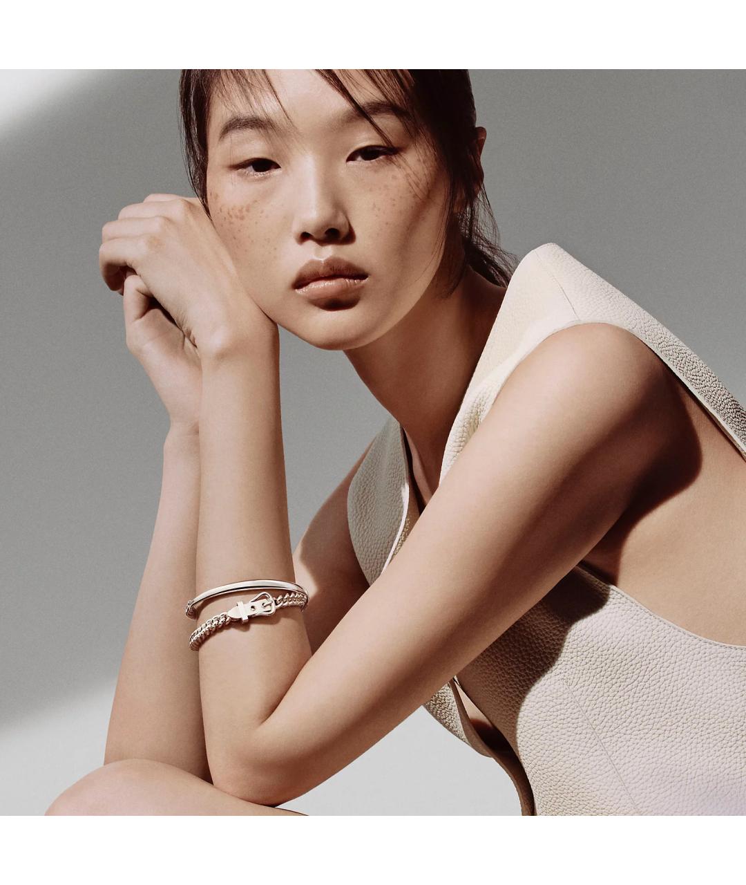 HERMES Серебрянный серебряный браслет, фото 2