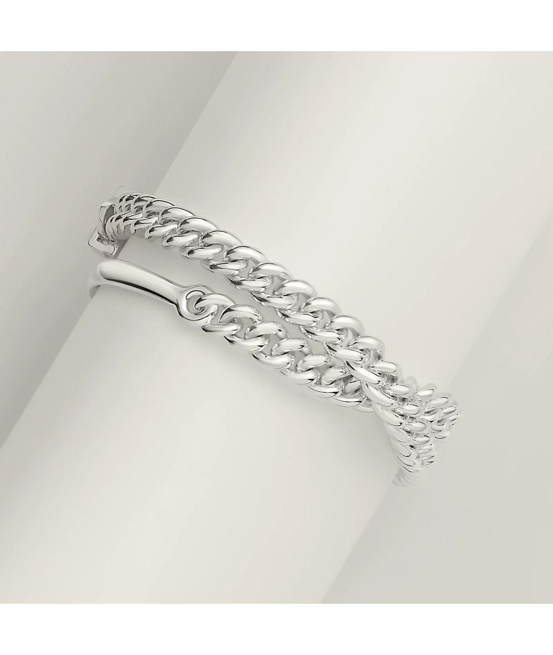 HERMES Серебрянный серебряный браслет, фото 3