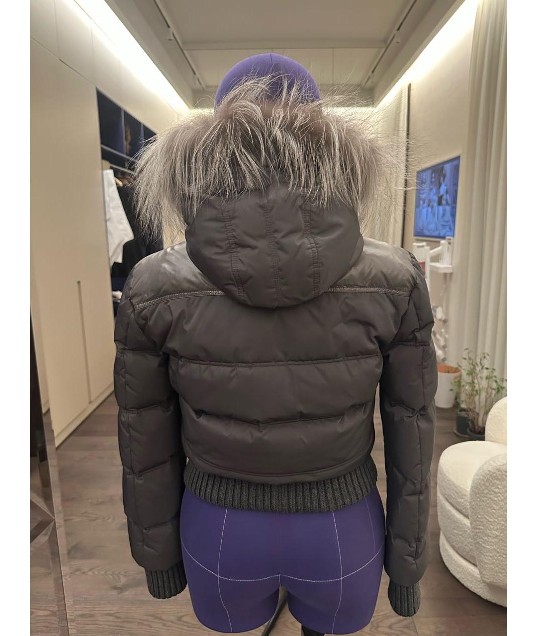 GUCCI Серый полиамидовый пуховик, фото 2