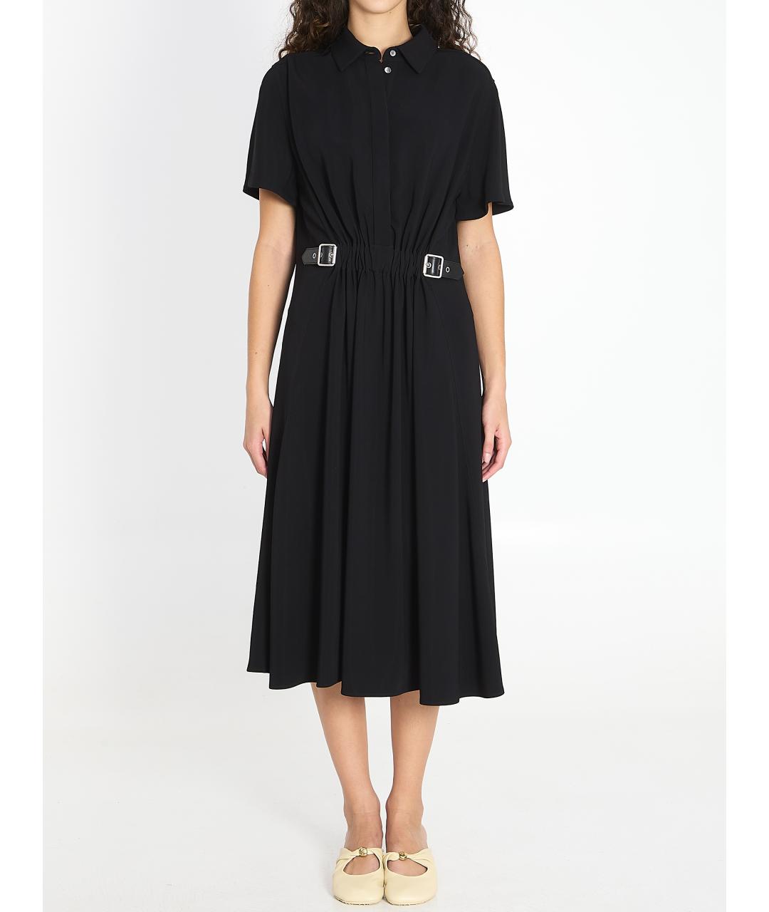 LOEWE Черное вискозное повседневное платье, фото 5