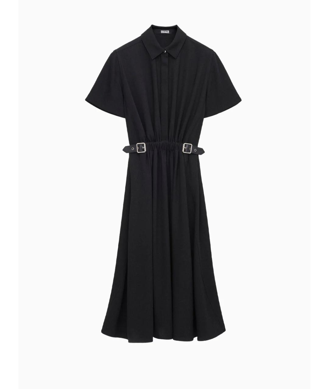 LOEWE Черное вискозное повседневное платье, фото 1