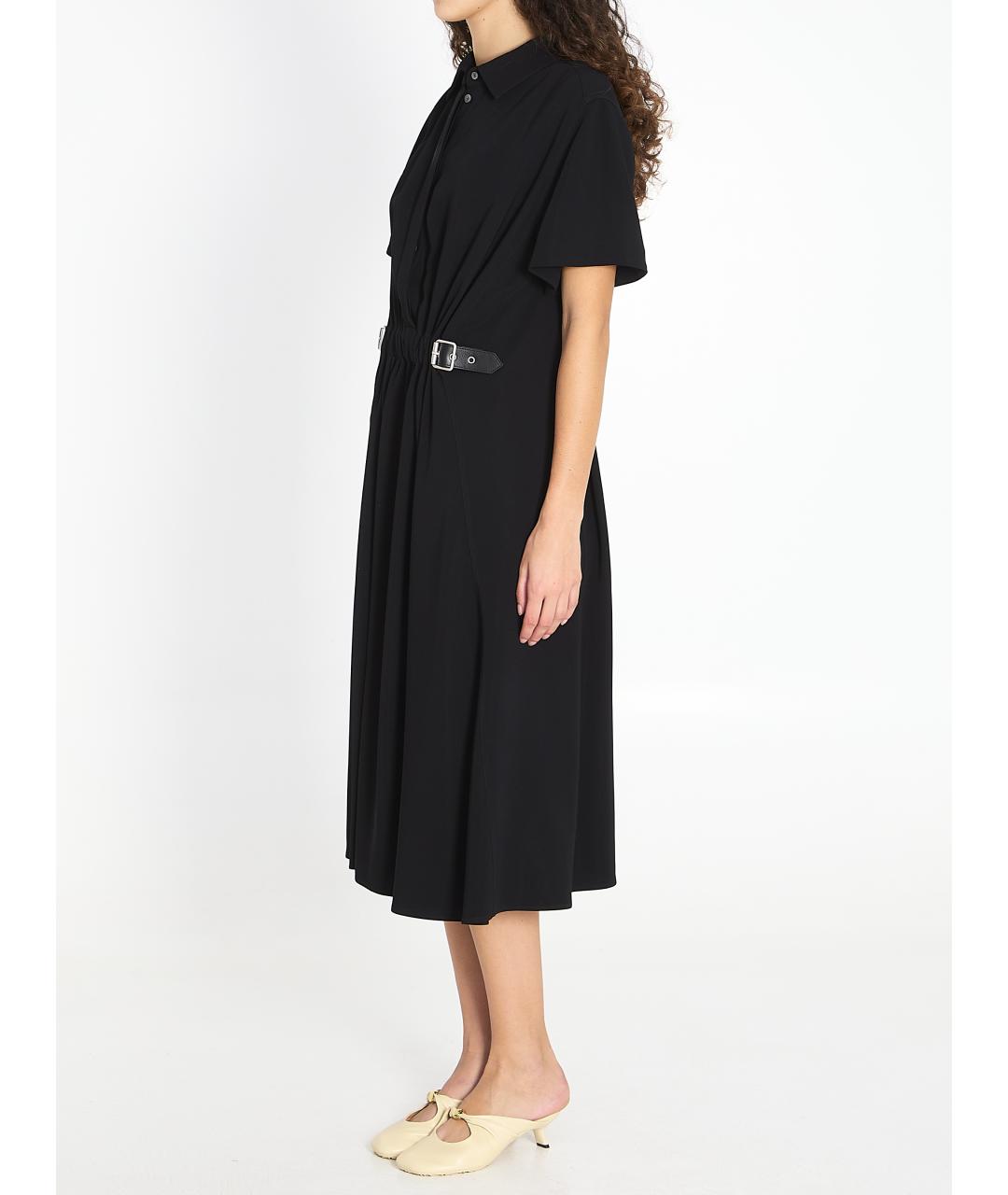 LOEWE Черное вискозное повседневное платье, фото 2