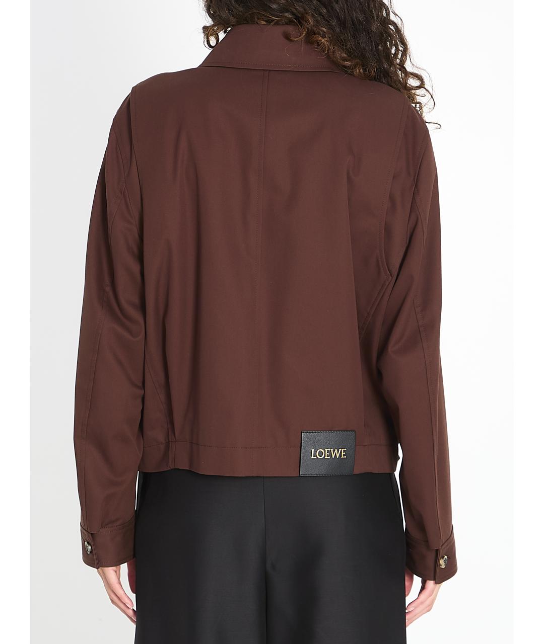 LOEWE Коричневая хлопковая куртка, фото 5