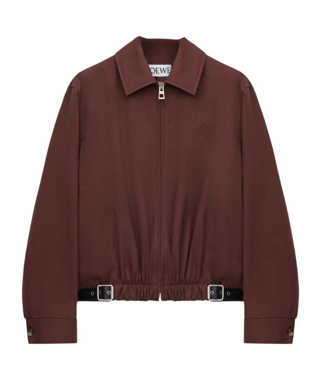 LOEWE Коричневая хлопковая куртка, фото 1