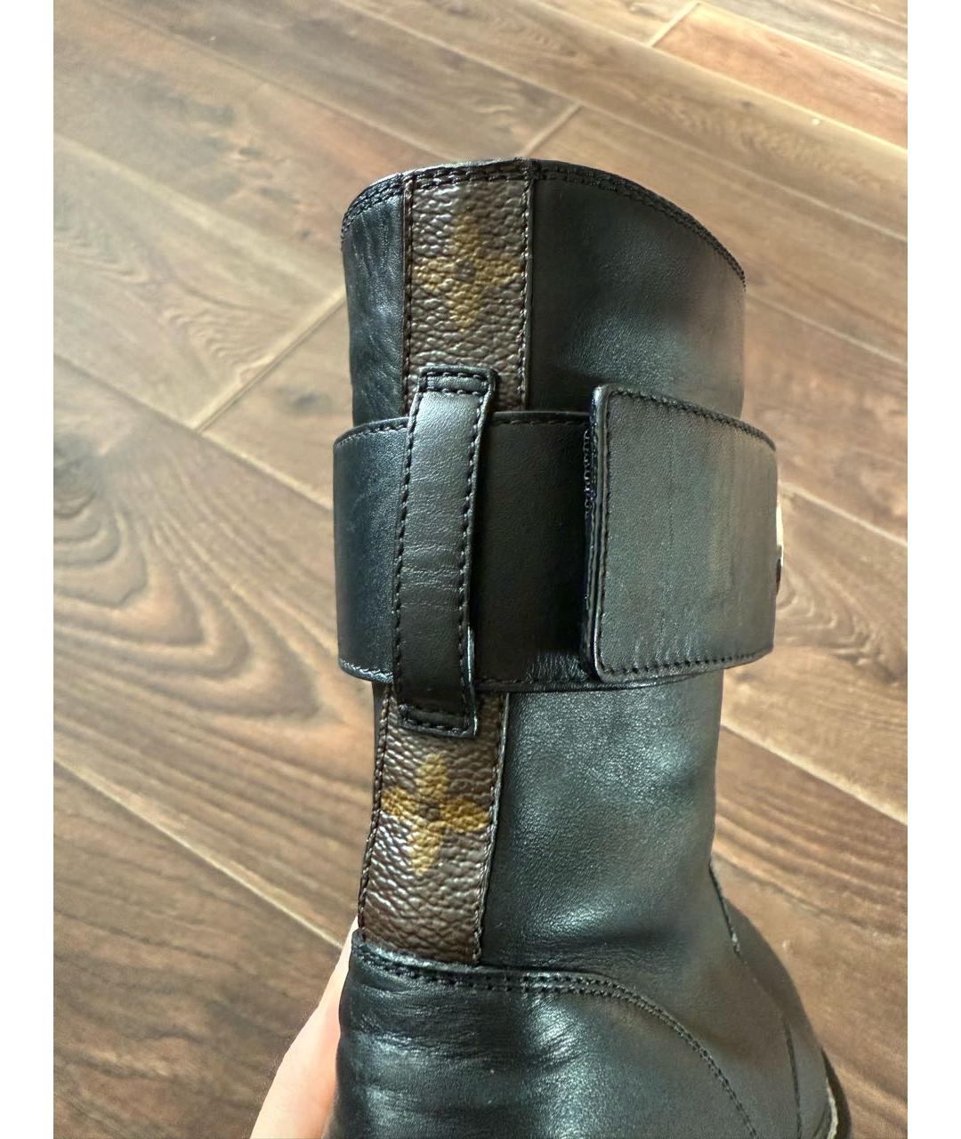 LOUIS VUITTON Черные кожаные ботинки, фото 8