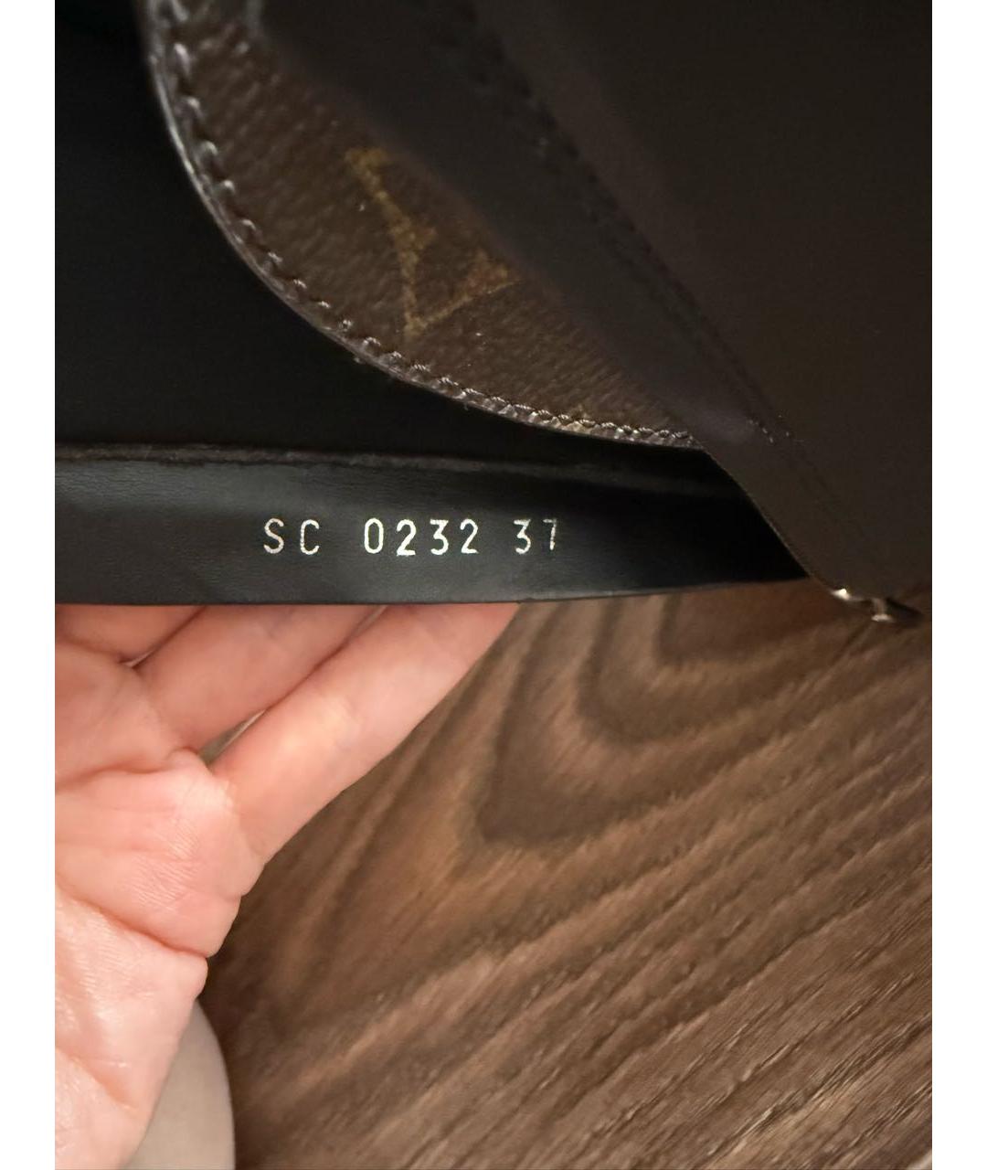 LOUIS VUITTON Черные кожаные ботинки, фото 7