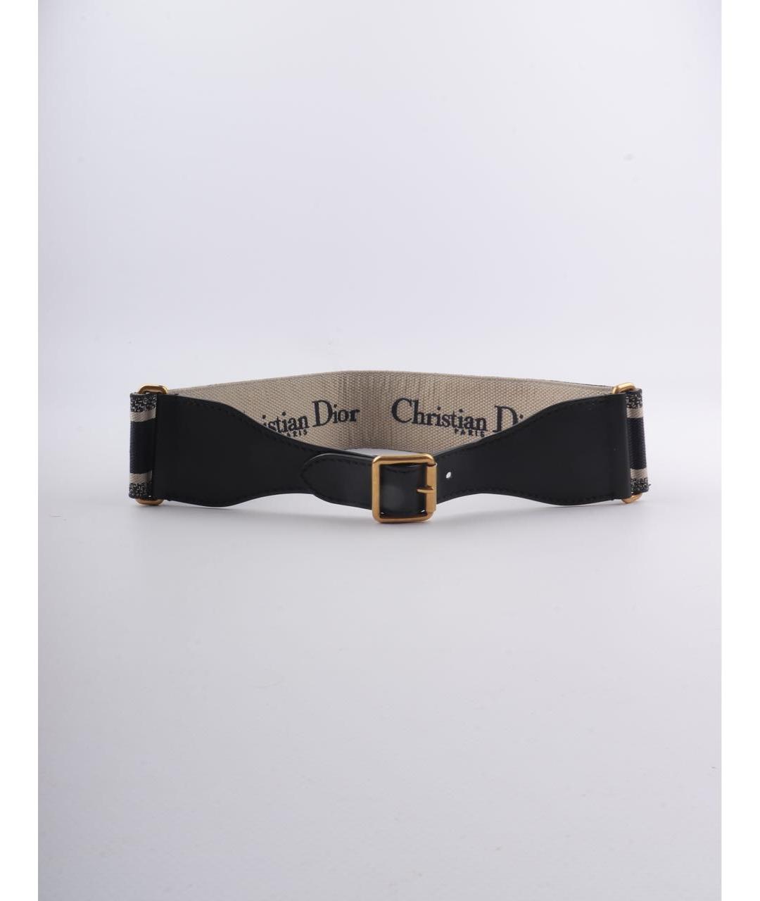 CHRISTIAN DIOR Темно-синий кожаный ремень, фото 8