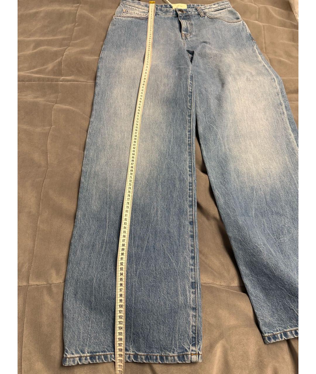 THE ROW Голубые хлопковые джинсы клеш, фото 4