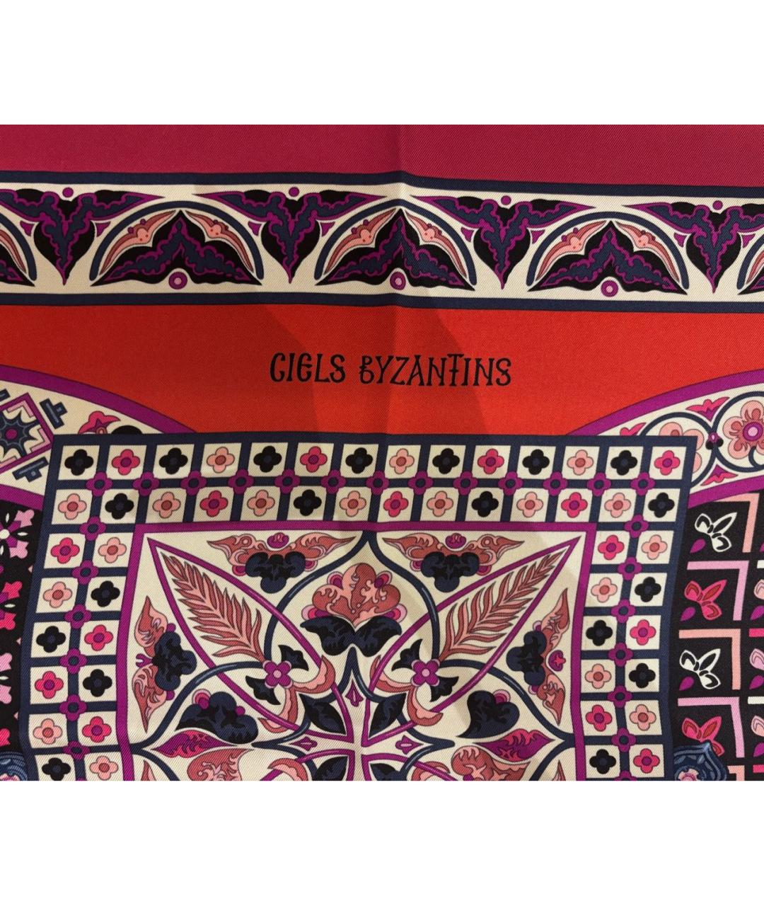 HERMES Мульти шелковый платок, фото 7