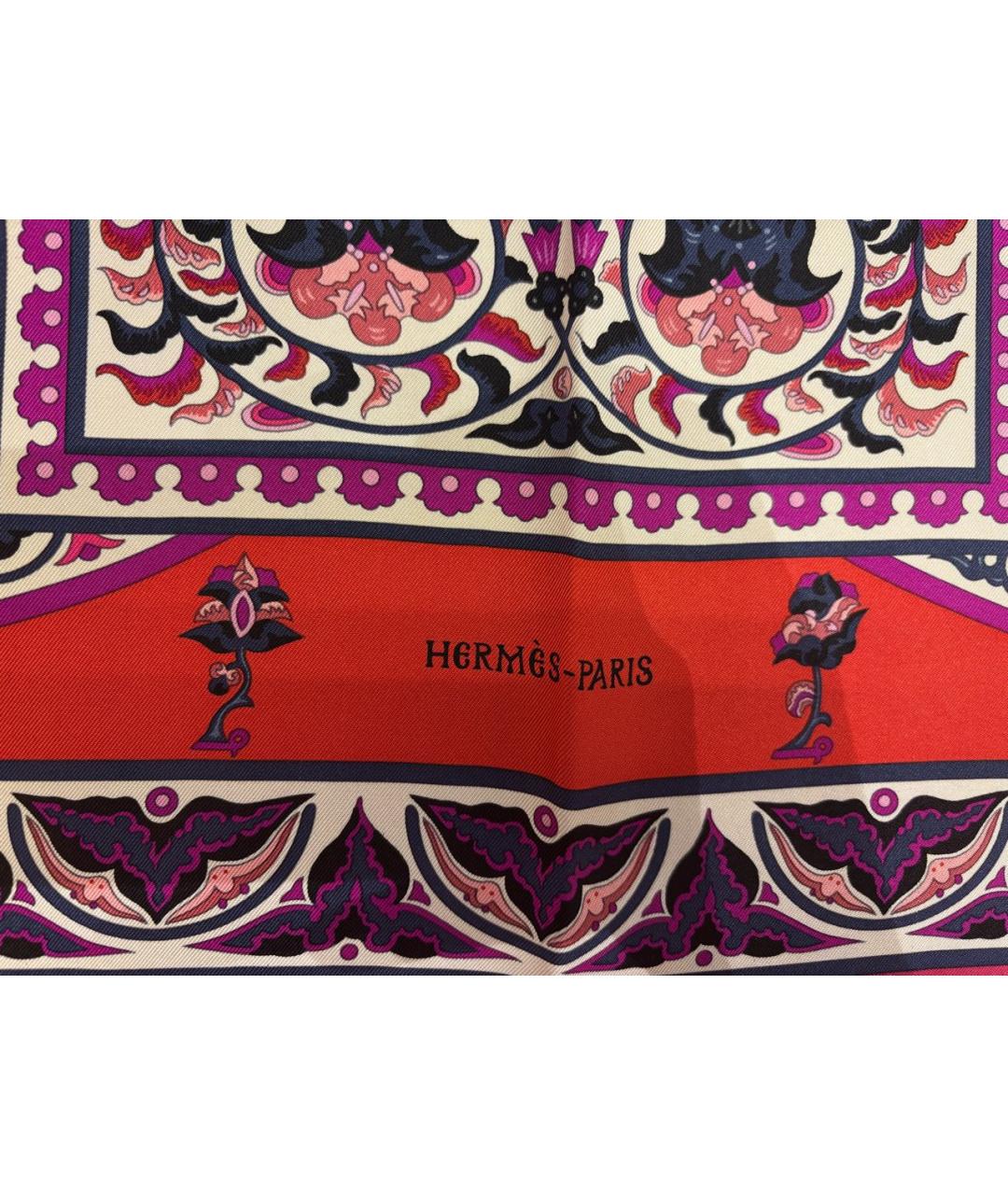 HERMES Мульти шелковый платок, фото 3