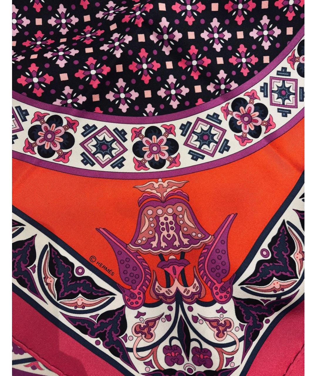 HERMES Мульти шелковый платок, фото 5