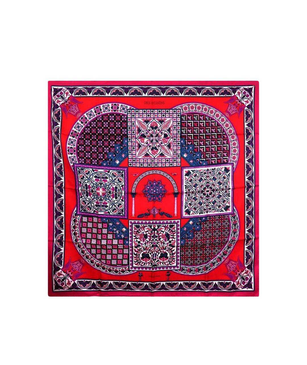 HERMES Мульти шелковый платок, фото 1