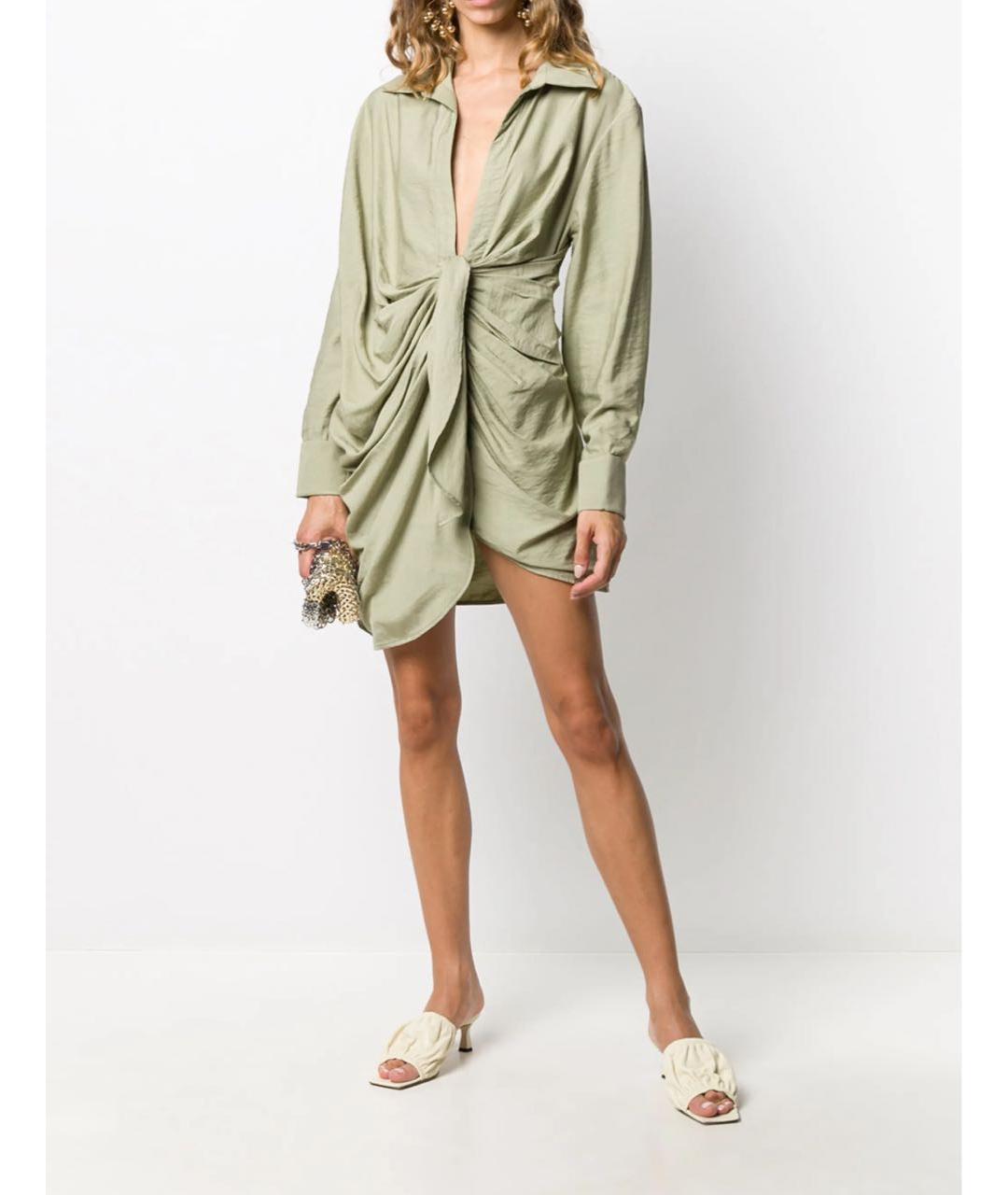 JACQUEMUS Хаки повседневное платье, фото 2