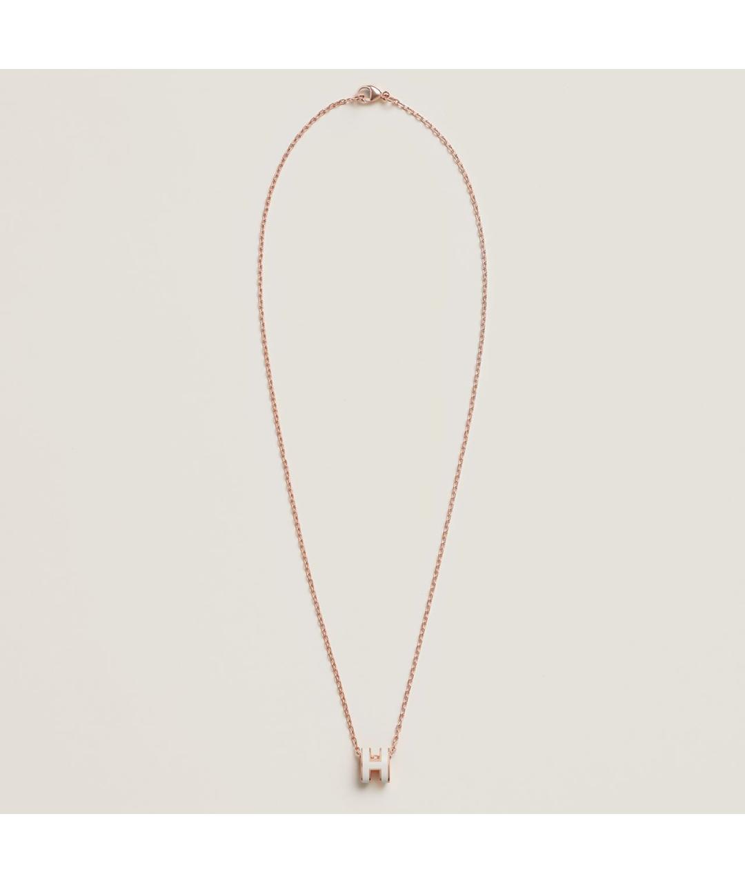 HERMES Белая металлическая подвеска, фото 2