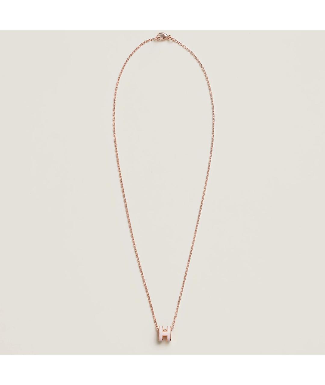 HERMES Розовая металлическая подвеска, фото 2